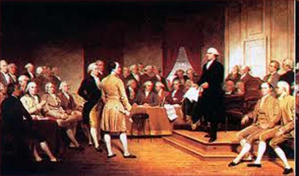 The American Revolution Building an independent state: Constitutional Convention, 1787 Constitution guaranteed freedom of press, of speech, and of