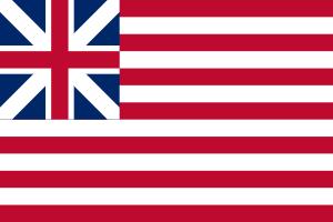 The American Flag 1776 The Grand Union Flag is considered to be the first national flag of the United States of America and previously, that of the United Colonies of North America until 1777.