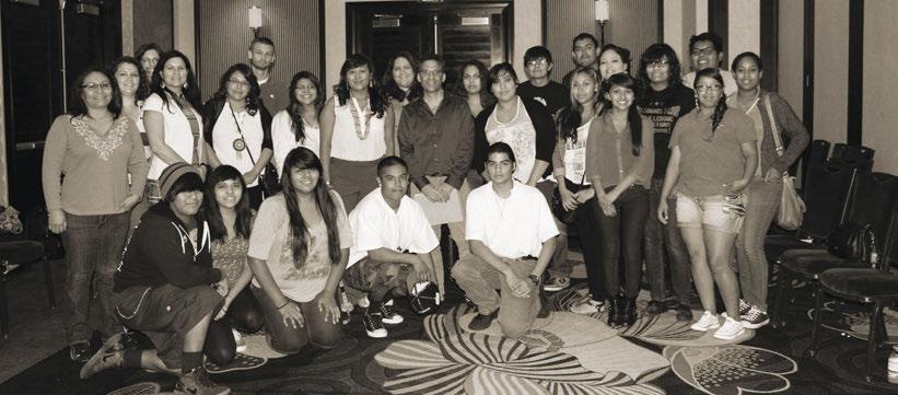 Above: Members of the Youth Commission, National Native Youth Cabinet, and Alumni of the 2012 National Intertribal Youth Summit at the NCAI Mid Year Conference in Reno, NV.