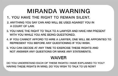 Miranda v. Arizona Miranda was an uneducated man who committed a crime.