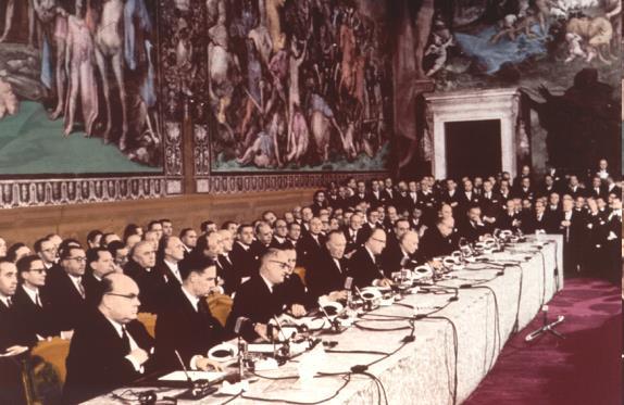 1957 The Rome Treaties Set the Stage for Further Widening and Deepening [The signatories are] "determined to lay the foundations of an ever closer union among the peoples of Europe, resolved to