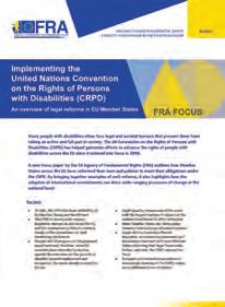 Developments in the implementation of the Convention on the Rights of Persons with Disabilities 8.2.