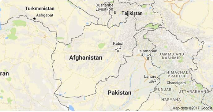 Which of the following countries are contiguous with Afghanistan? 1. Iran 2. Turkmenistan 3. Tajikistan 4.