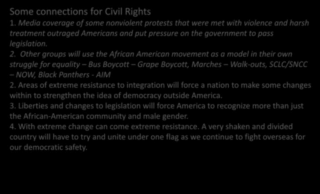 Some connections for Civil Rights 1.
