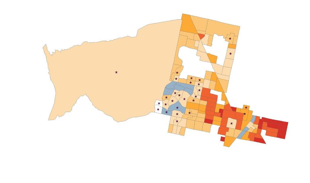 blue) did not experience NVS improvements. Las Vegas was hit particularly hard by the Great Recession, and some of these neighborhoods include developing areas. Figure 4.