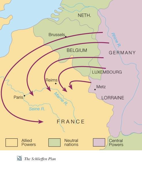 WWI Fighting Begins: Germany s Plan Germany must fight France and Russia.