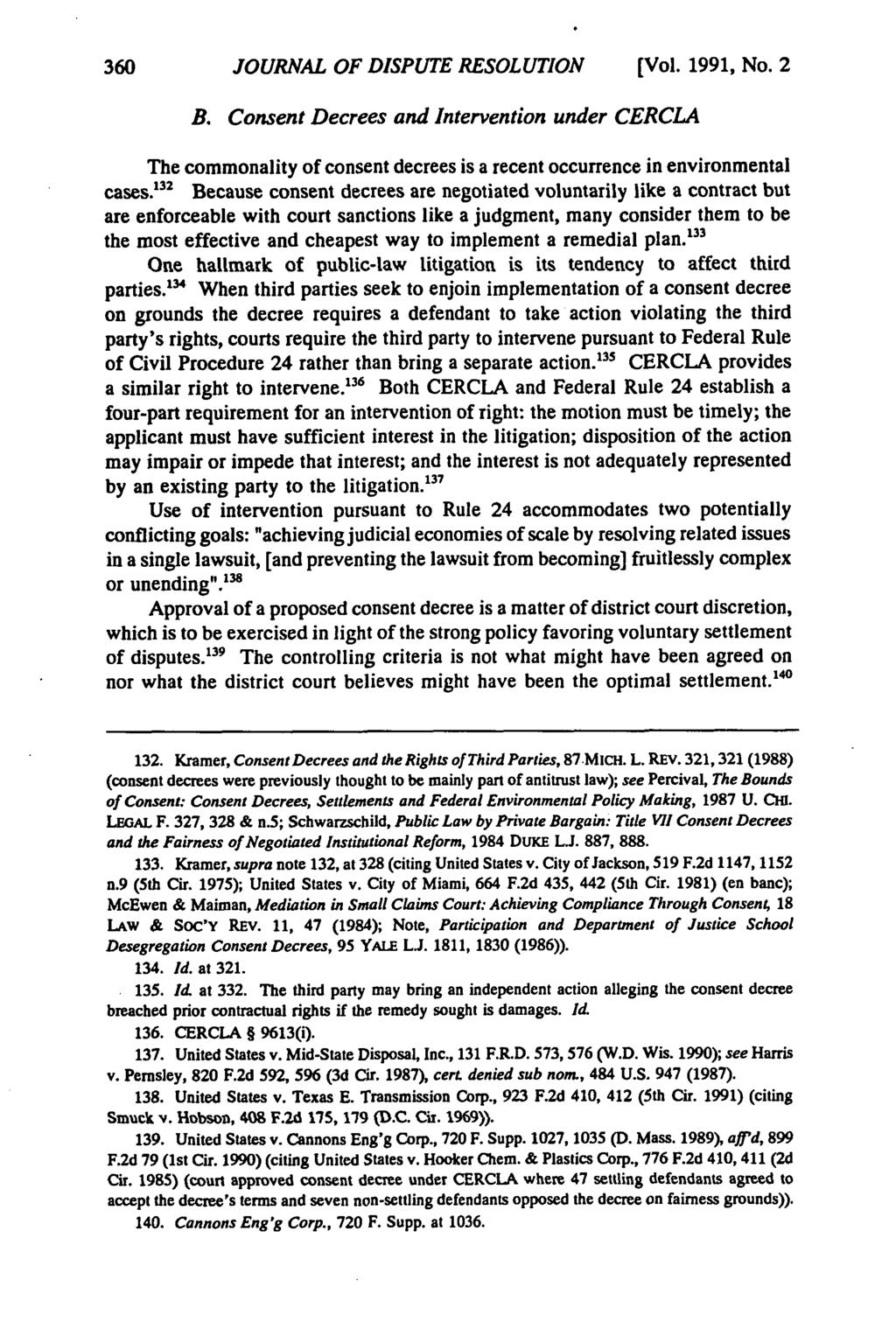 Journal of Dispute Resolution, Vol. 1991, Iss. 2 [1991], Art. 5 JOURNAL OF DISPUTE RESOLUTION [Vol. 1991, No. 2 B.