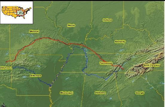 The Trail of Tears May 1838 to March 1839 In 1838, the United States government forcibly removed more than 16,000 Cherokee Indian people from their homelands in Tennessee, Alabama,