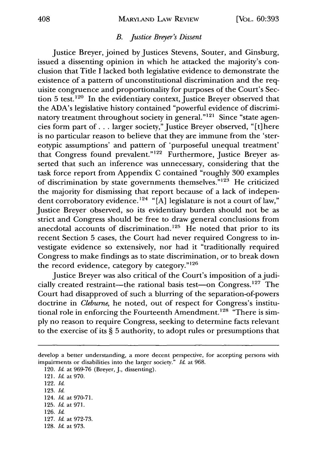 408 MARYLAND LAW REVIEW [VOL. 60:393 B.