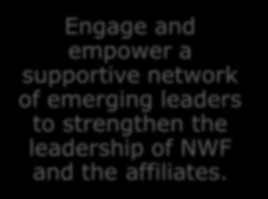 Emerging Leaders Initiative Goals CONNECT Engage and empower a
