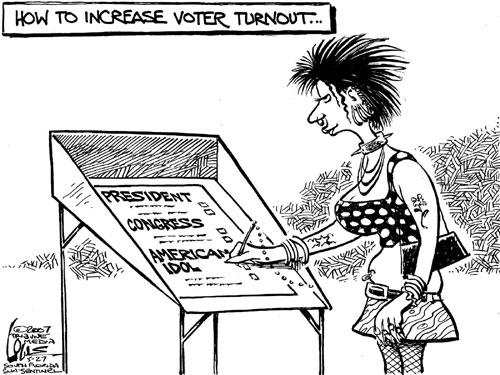Voting Political Cartoons Source: Chan Lowe, South Florida Sun Sentinel, May 27, 2007.