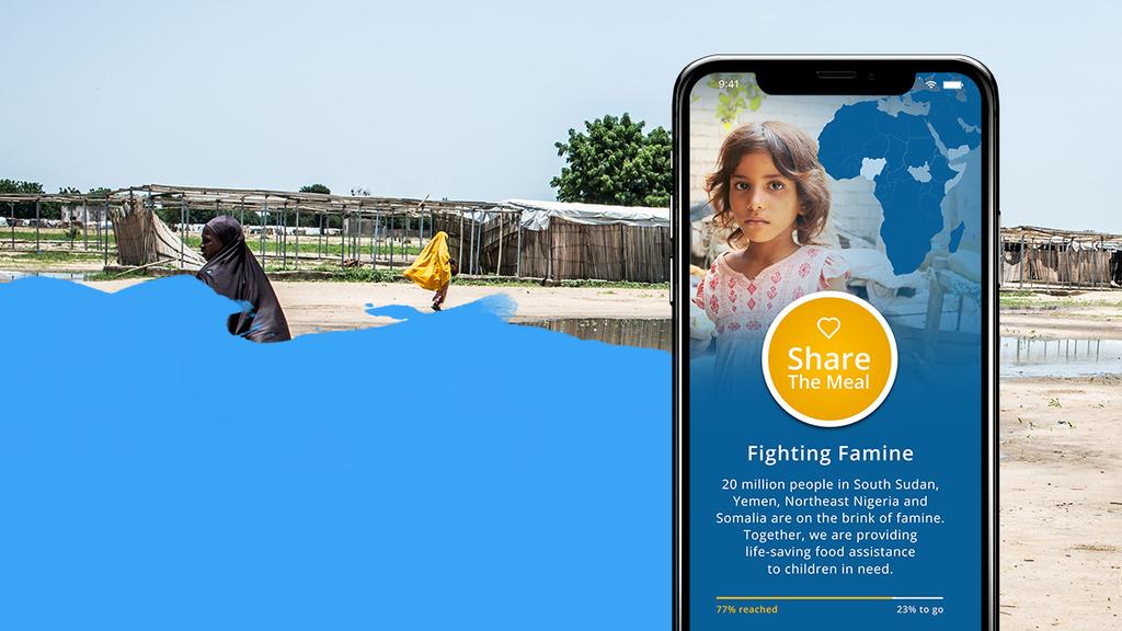 What is ShareTheMeal? ShareTheMeal enables smartphone users around the world to join the fight against hunger. With just a tap on your smartphone, you can share your meal with a hungry child.