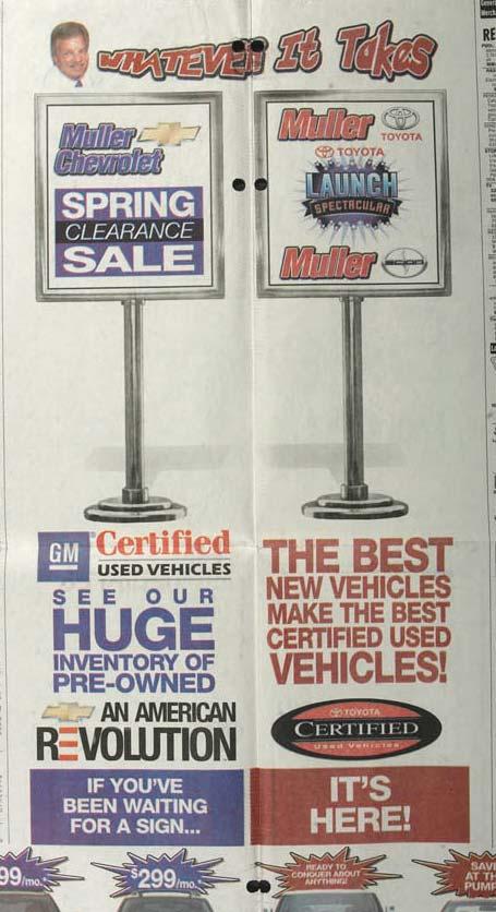 The Express-Times Daily Division C-2 Best Automotive Display Ad, Spot Color or