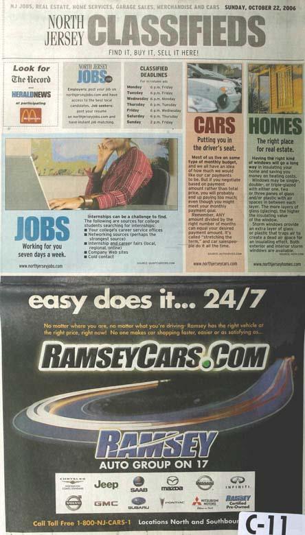 The Record (Bergen County) C-11 Best Classified Section Classifieds