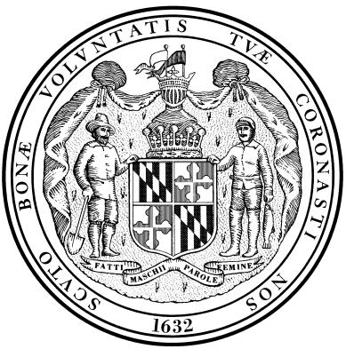 130 Maryland Legislator s Handbook The Great Seal of Maryland The Great Seal of Maryland is used by the Governor and the Secretary of State to authenticate Acts of the legislature and for other