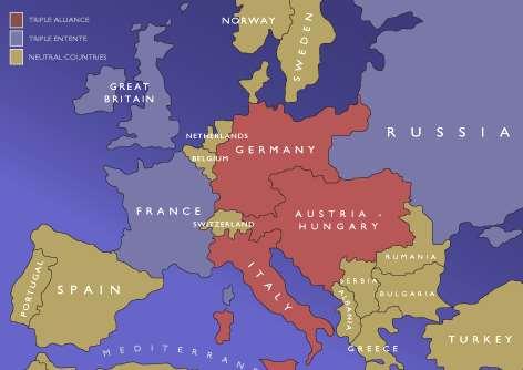 World War I: 1914-1919 European nations were competing with one another for military and economic superiority.