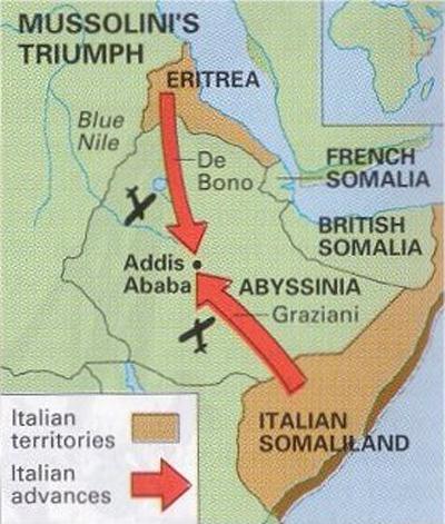 Abyssinia was a logical choice for Mussolini as it was the only African territory available.