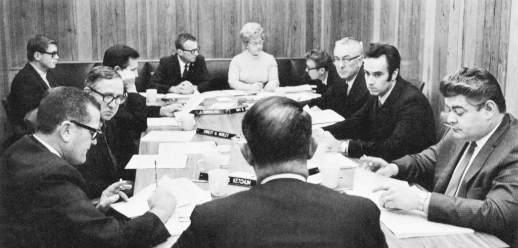 134 CALIFORNIA S LEGISLATURE An Assembly Rules Committee Meeting During 1969 Session Shown from left to right: Assembly Members Ketchum, Mobley, Gonsalves, Chief