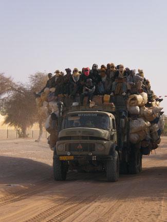 Chadian nationals fleeing Libya arrive by truck As the Libyan example shows, the displacement of populations as the result of ongoing fighting is a grave humanitarian consequence of armed conflict.