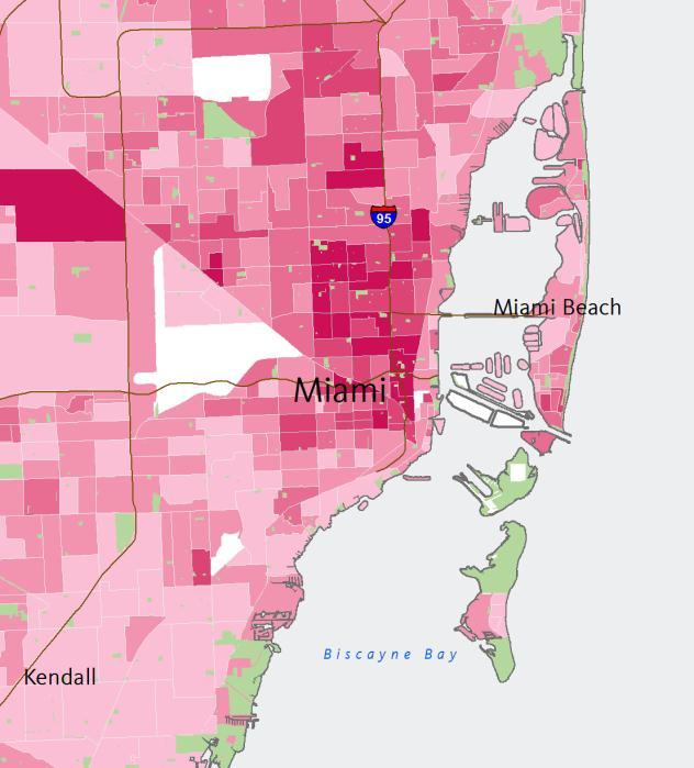 An Equity Profile of the Southeast Florida Region PolicyLink and PERE 68 Connectedness Concentrated poverty a challenge for communities of color The share of people living in very highpoverty