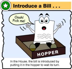 Step 2 The Bill is introduced and placed in the hopper (a special box on the clerk s desk).