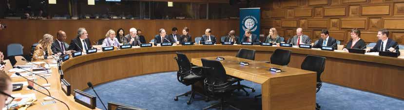 Secretary-General Ban Ki-moon (centre) addresses members of the UN Global Compact Board at the Board s meeting. Photo: UN Photo / Mark Garten.