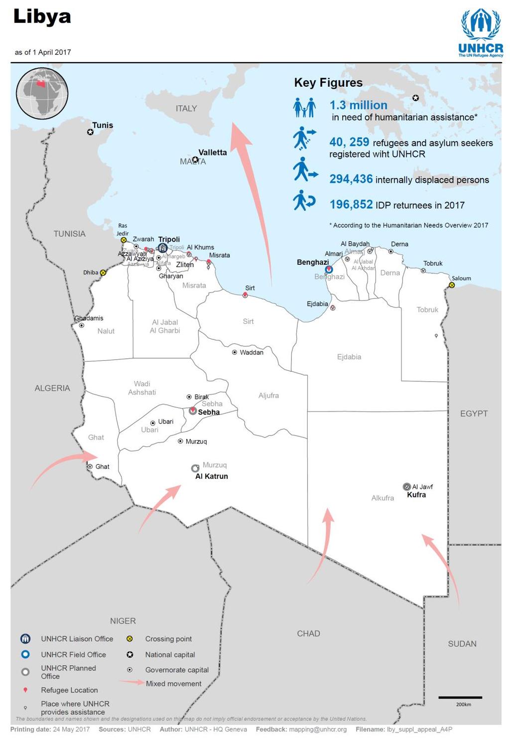 Map UNHCR