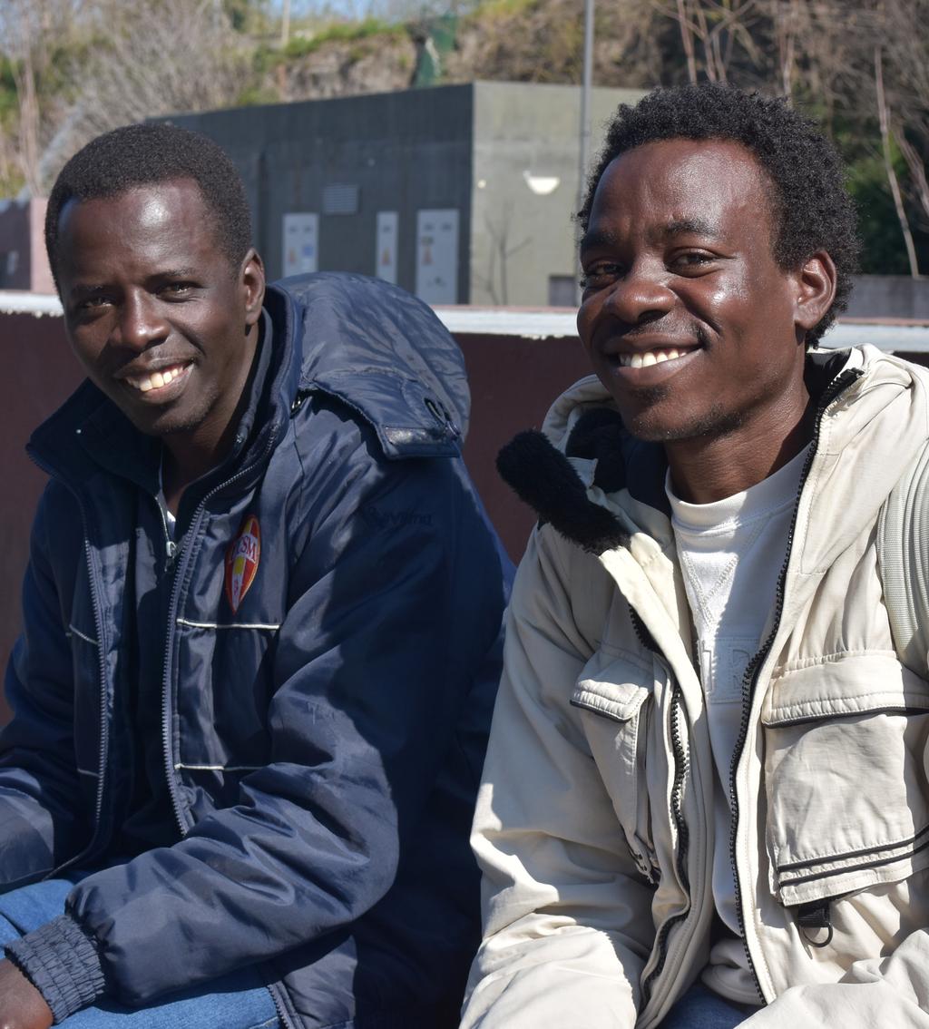 Sudanese refugees who recently arrived in