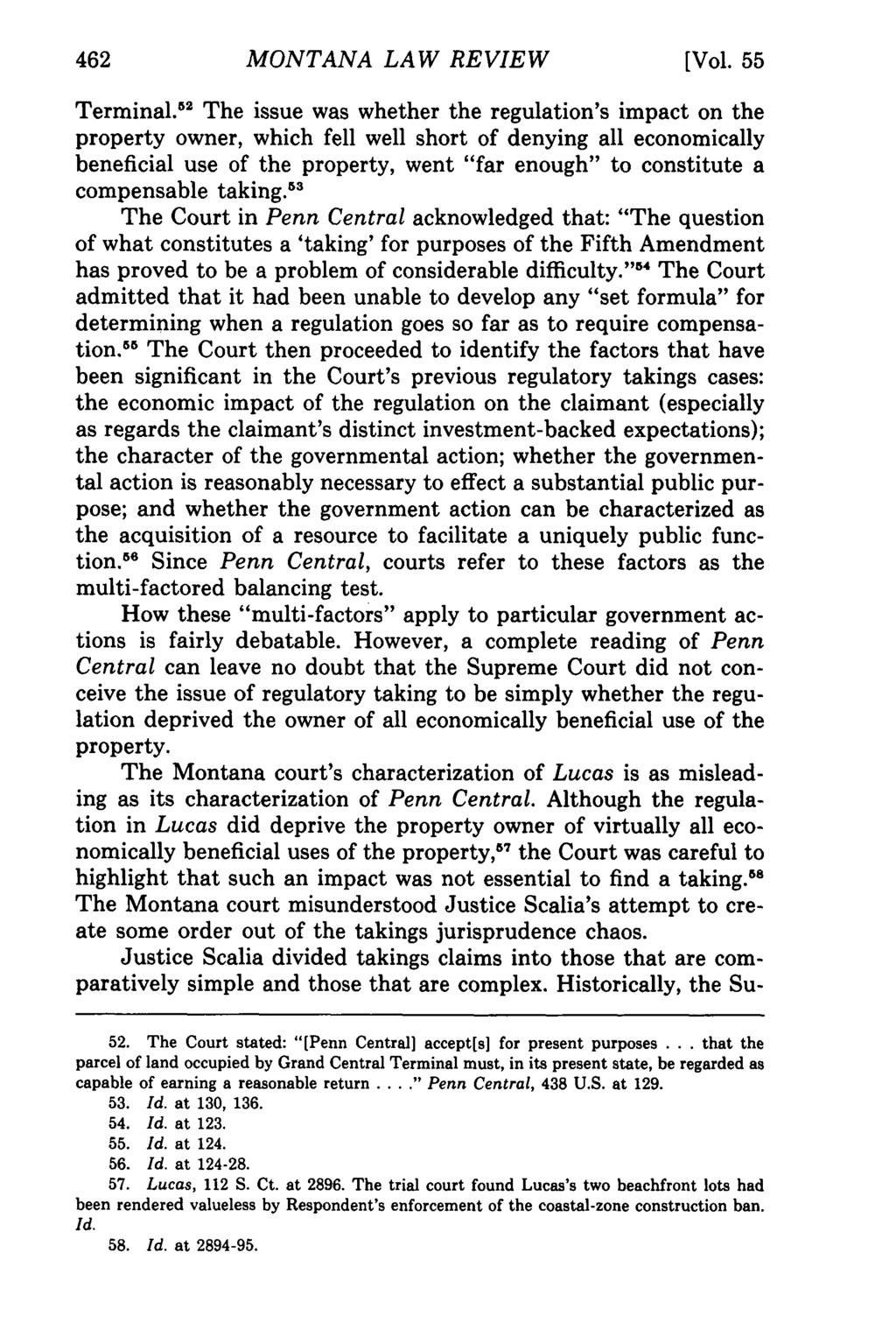 MONTANA Montana Law Review, Vol. 55 [1994], Iss. 2, Art. 10 LAW REVIEW [Vol. 55 Terminal.
