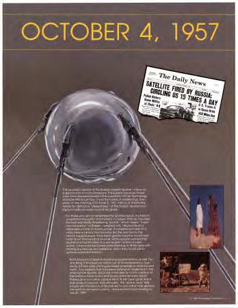 1957 Soviet Union launches Sputnik, the world s first