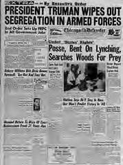 Desegregation of Armed Forces Issued by President Truman in 1948 as