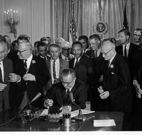 Civil Rights Act of 1964 Prohibited discrimination on the basis of gender, race, religion, and national