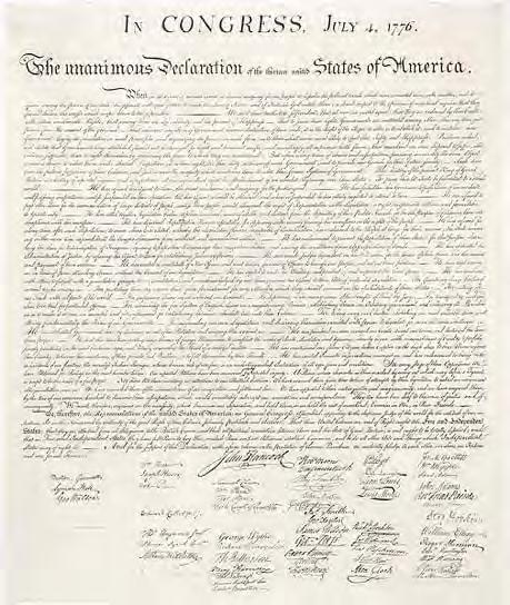 1776 Declaration of Independence is signed.