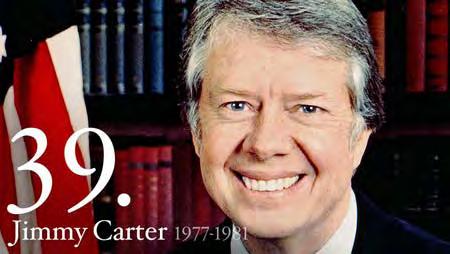 Jimmy Carter 39 th President (1924-) As President, organized the Camp David Accords, which negotiated a peace treaty between Israel and Egypt