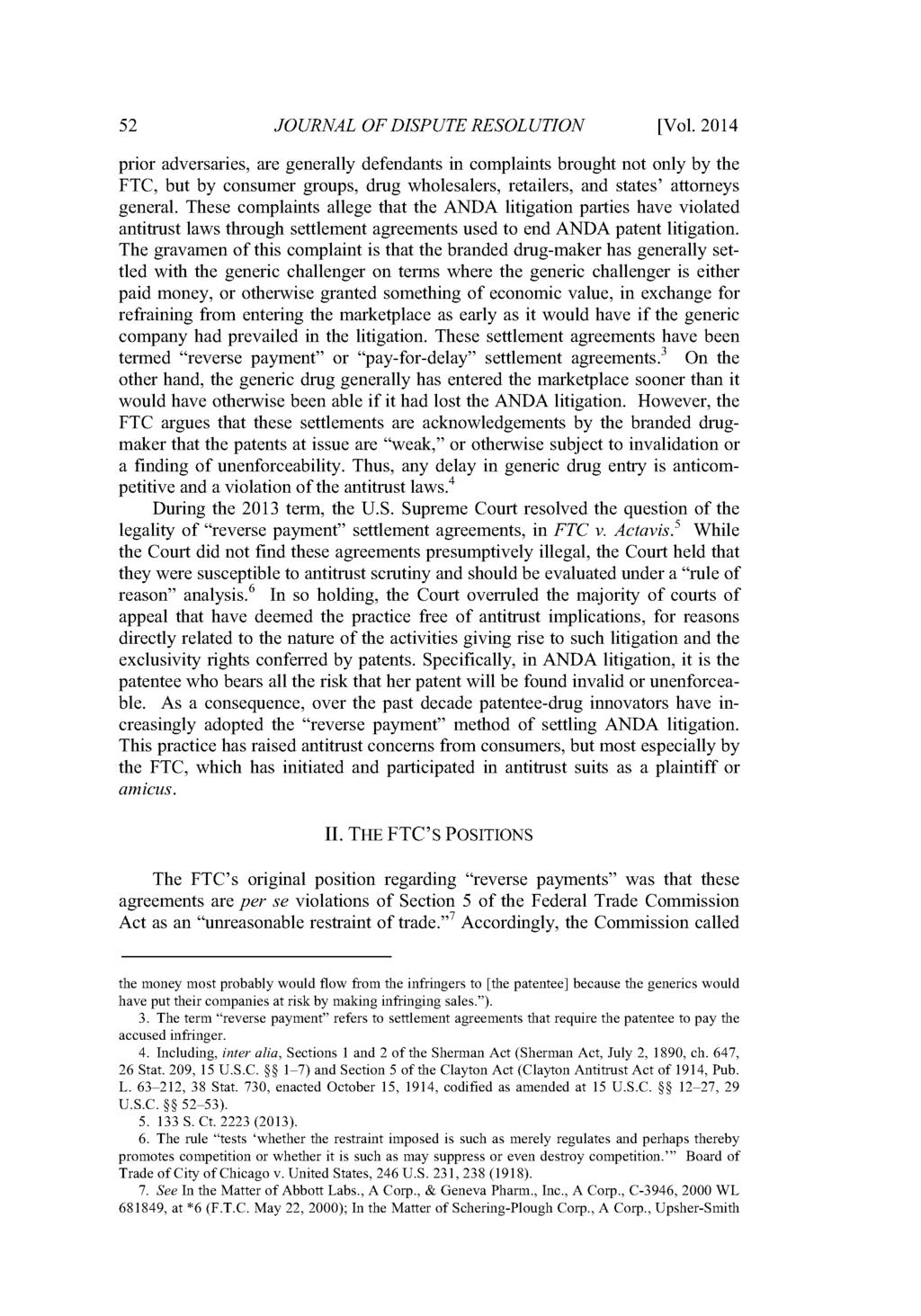 Journal of Dispute Resolution, Vol. 2014, Iss. 1 [2014], Art. 5 52 JOURNAL OF DISPUTE RESOLUTION [Vol.