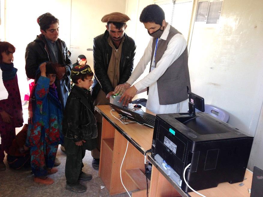 PROTECTION In Khost province, UNHCR continues to register refugees from NWA (including families who have been forced to move from Paktika to Khost for safety), verify population data, and to issue