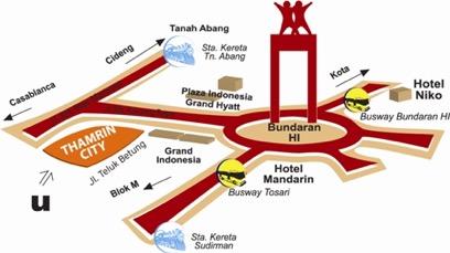 Figure 15 Thamrin City, Grand Indonesia, Bundaran HI and Selamat Datang Monument. Source: Wikiwand Indonesia.