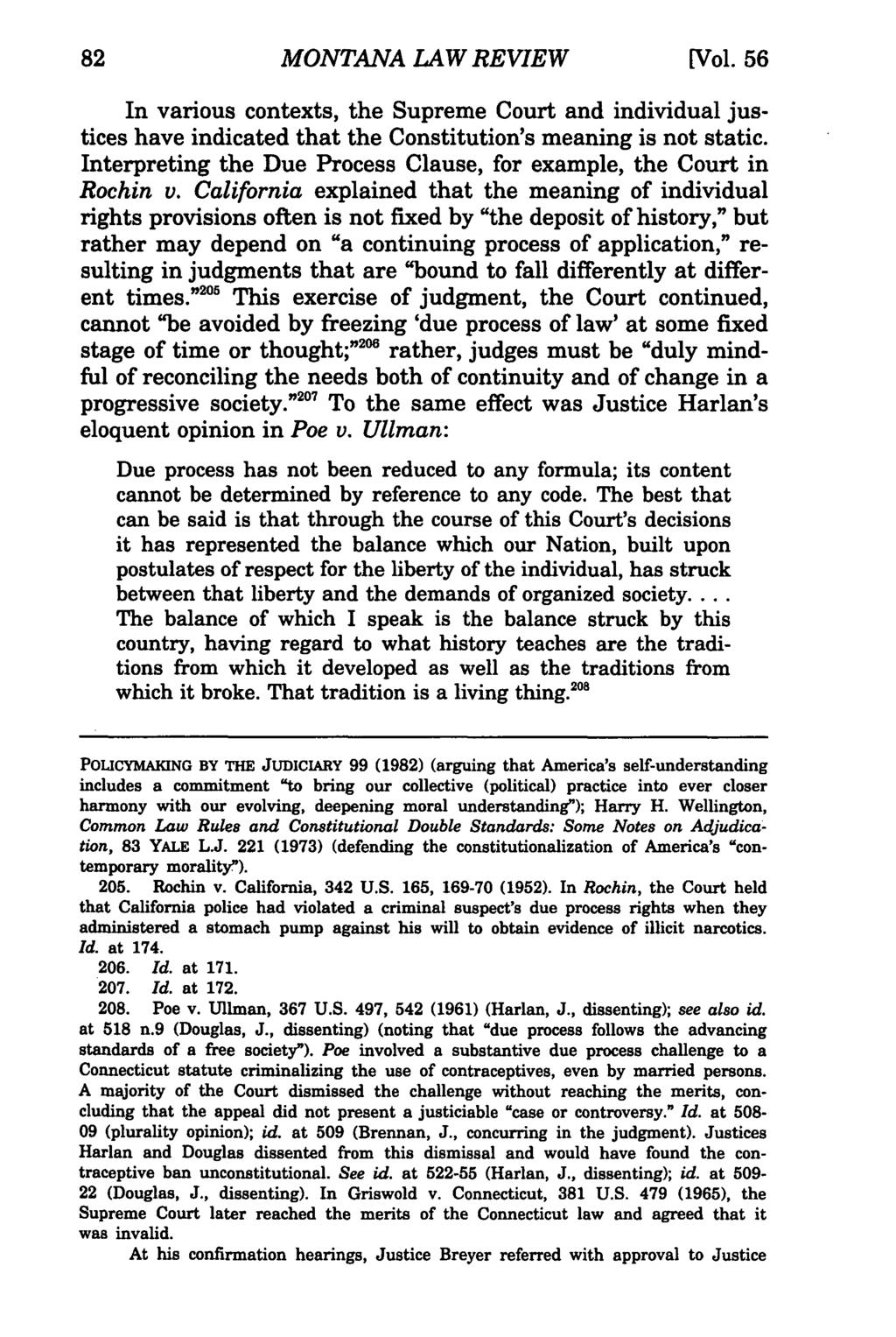 Montana MONTANA Law Review, LAW Vol. 56 REVIEW [1995], Iss. 1, Art. 3 [Vol.