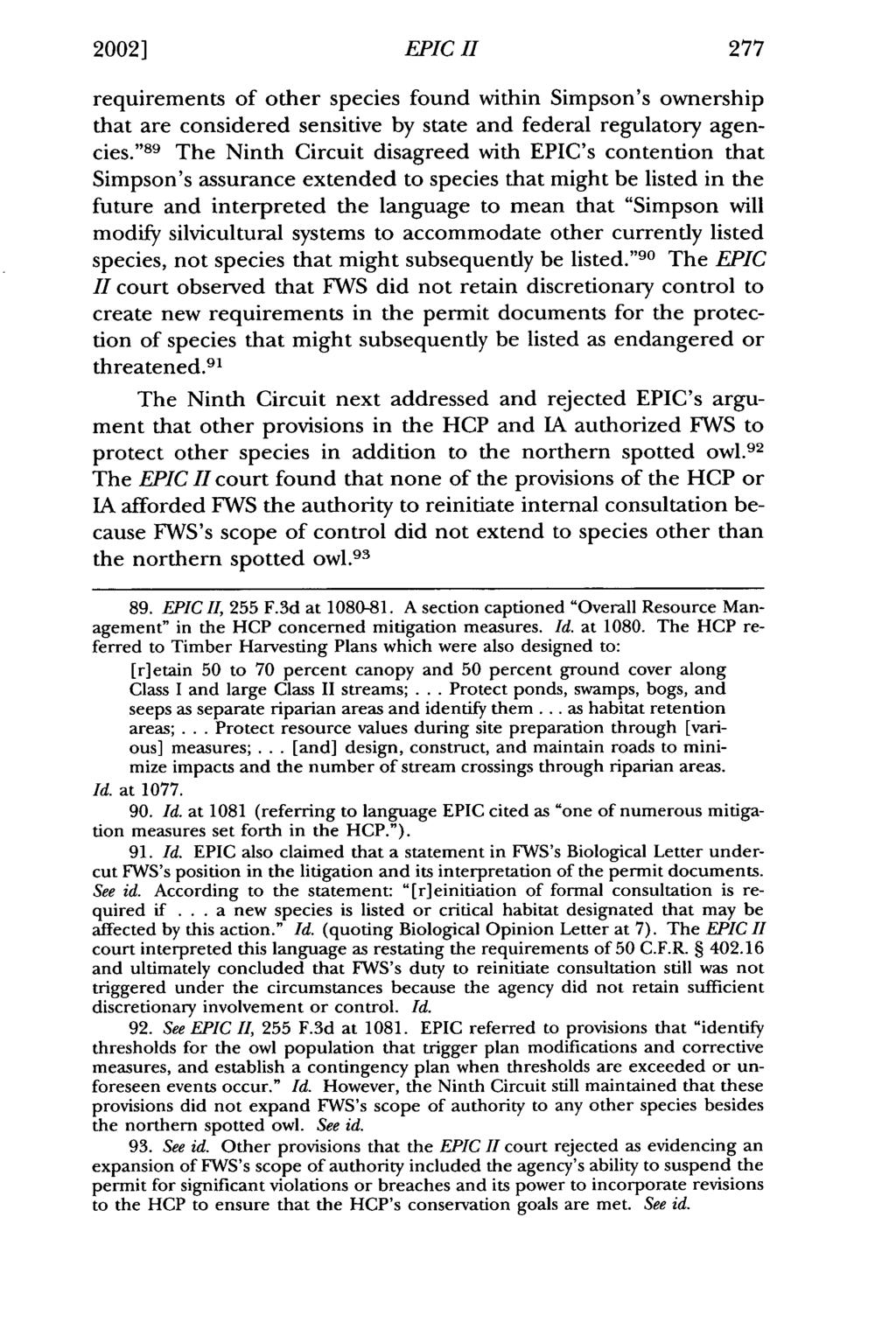 2002] Cortese: Environmental Protection EPIC Information II Center v.