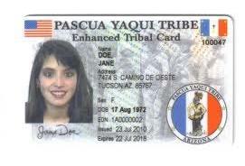What it Looks Like Tribal Enrollment Card; Certification of Degree