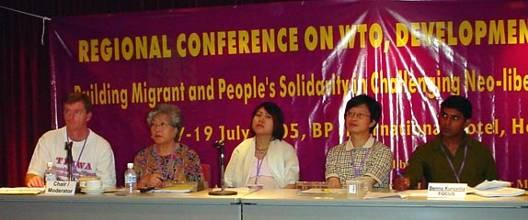 Highlights in advocacy World Trade Organization (WTO) Building Migrant and People s Solidarity in Challenging Neoliberal Development and WTO, July 2005 brought together key migration, trade and