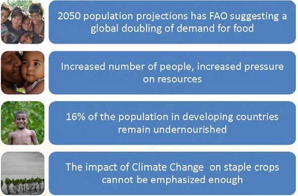 Figure 4. Changing population dynamics affect food security. Governments of these countries are very worried about climate change.