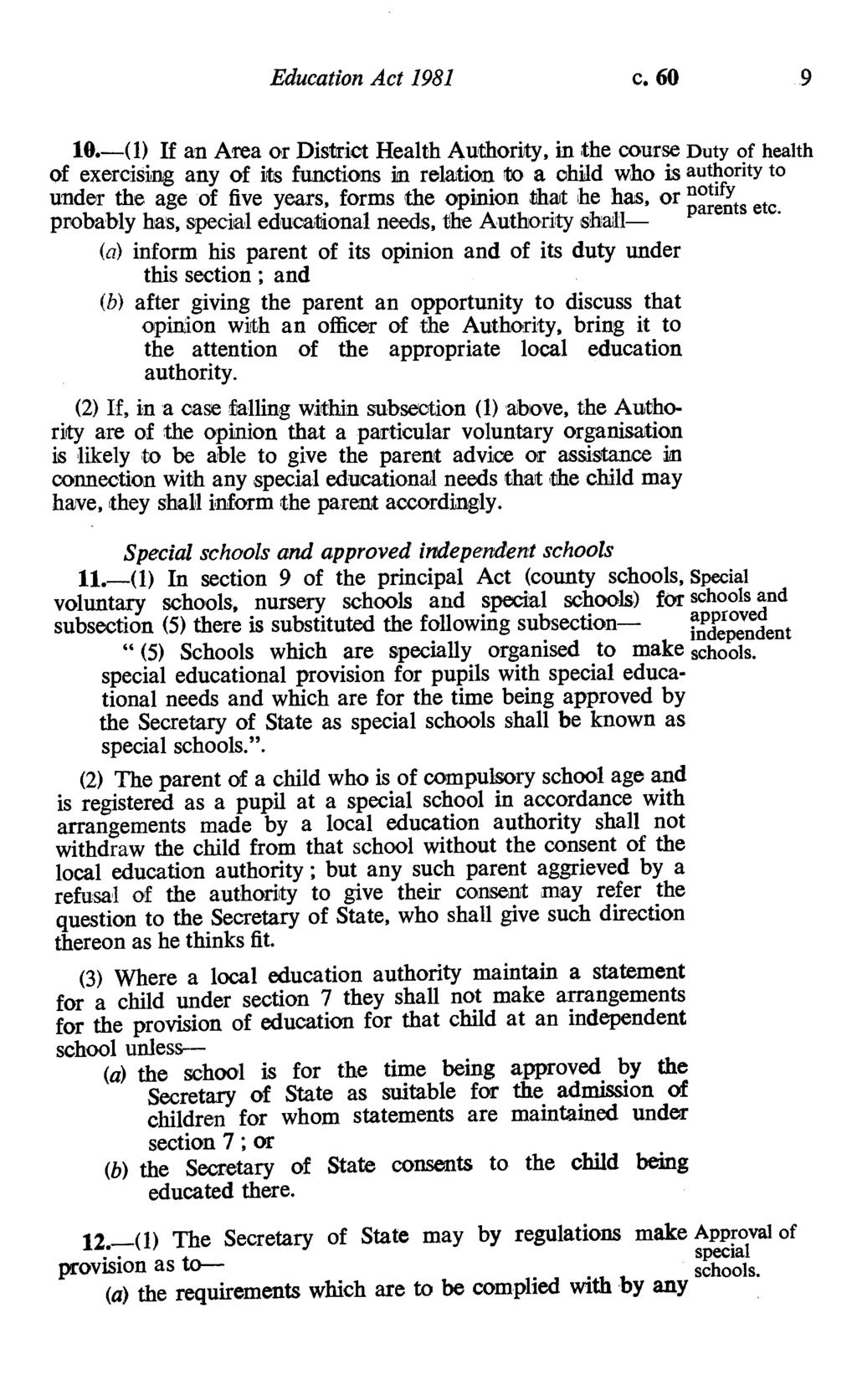 Education Act 1981 c. 60 9 10.