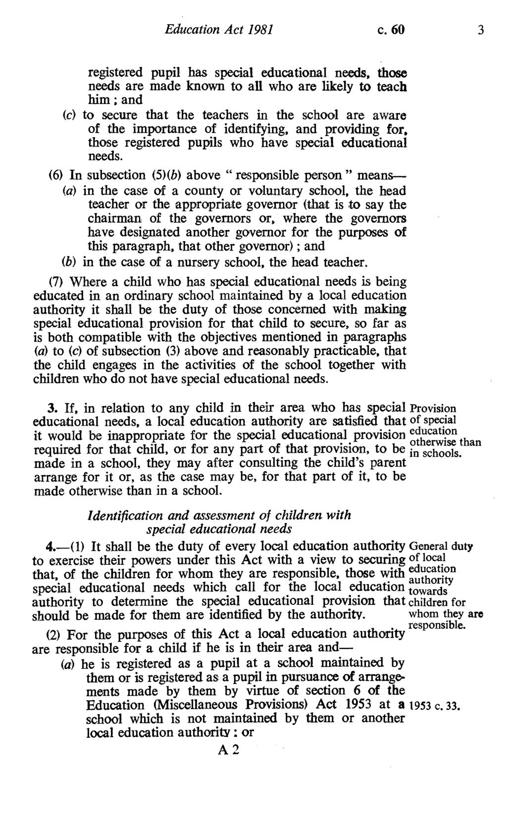 Education Act 1981 c.