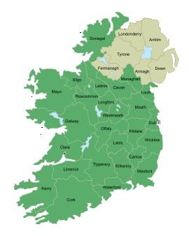 Partition This is what the situation was after the War of Independence 6 counties of Northern Ireland are part