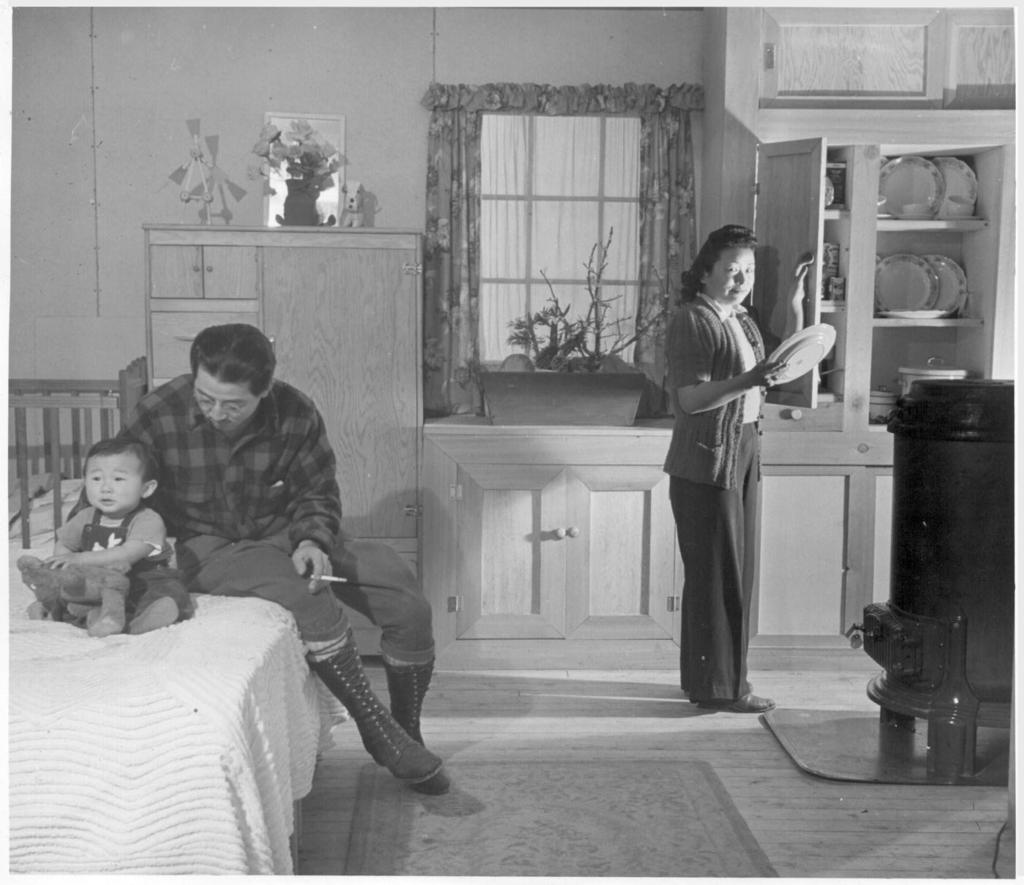 6/30/42 A few pieces of scrap, some additional mail order lumber, and the ingenuity of skilled hands have converted a bare barracks room into a