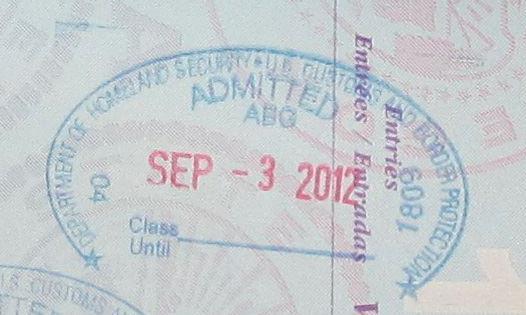 2. Foreign passport with admission stamp: The