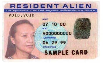 The RESIDENT ALIEN CARD (Form I-551) was revised in 1989.