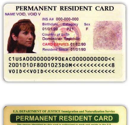 The PERMANENT RESIDENT CARD, Form I-551, was introduced in 1997.