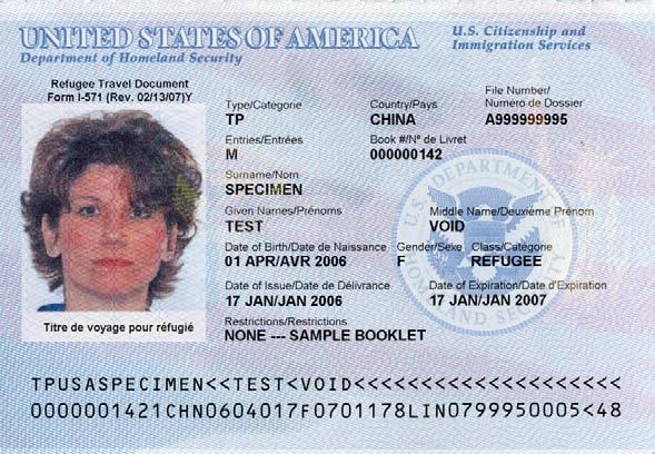 Both versions contain integrated images of the bearer and pages for visas and